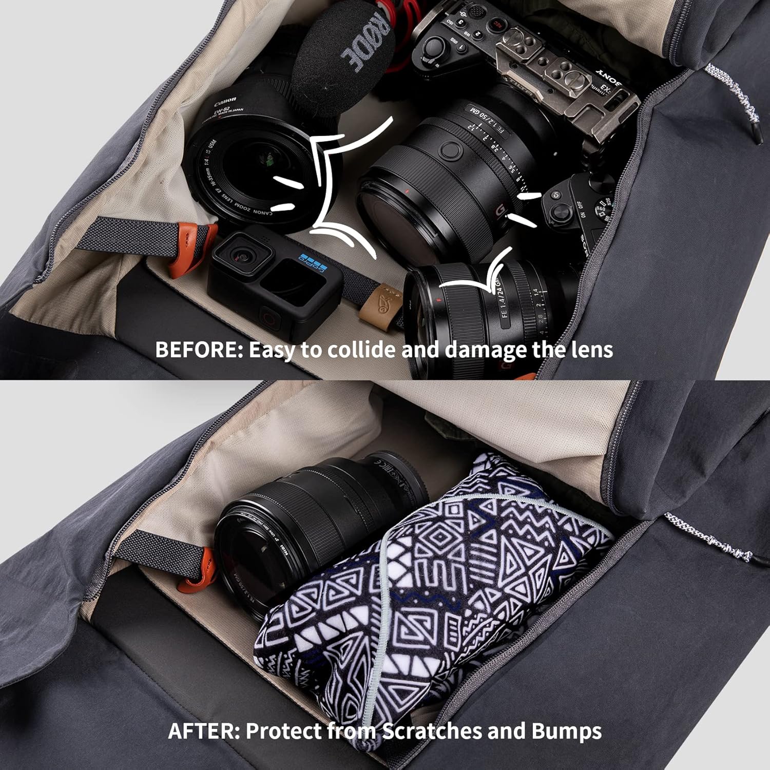 PGYTECH Protective Wrap, Anti-scratch Lens Camera Wrap, Lens protector, Magic Self-Adhesive Cloth Protective Camera Wrapper for DSLR/Phone/Accessories