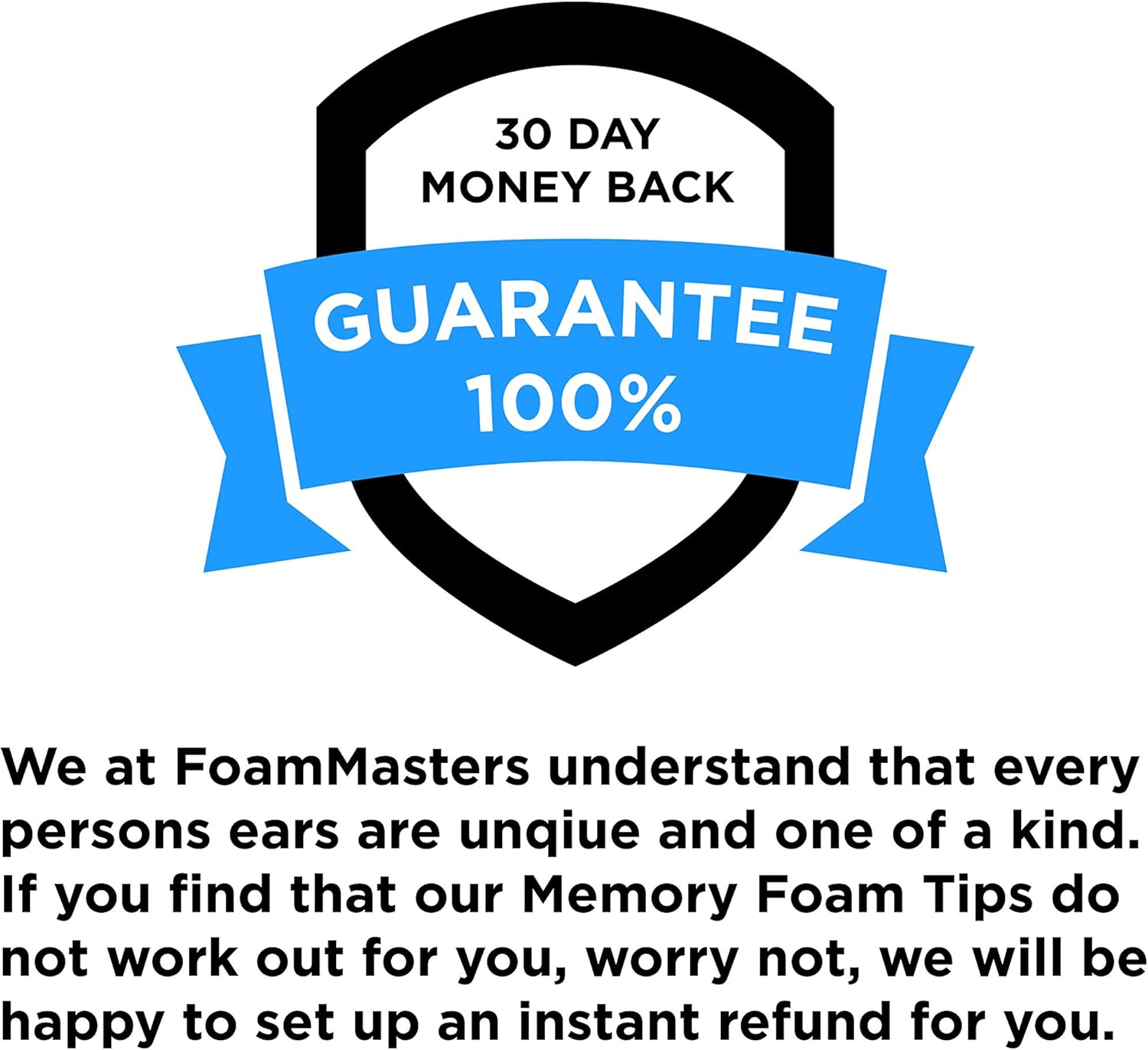 Foam Masters Memory Foam Ear Tips for AirPods Pro 1st & 2nd Gen | Comfortable | Secure | Better Noise Cancellation | Version 3.0 Replacement Buds (Small - 3 Pairs, Black)