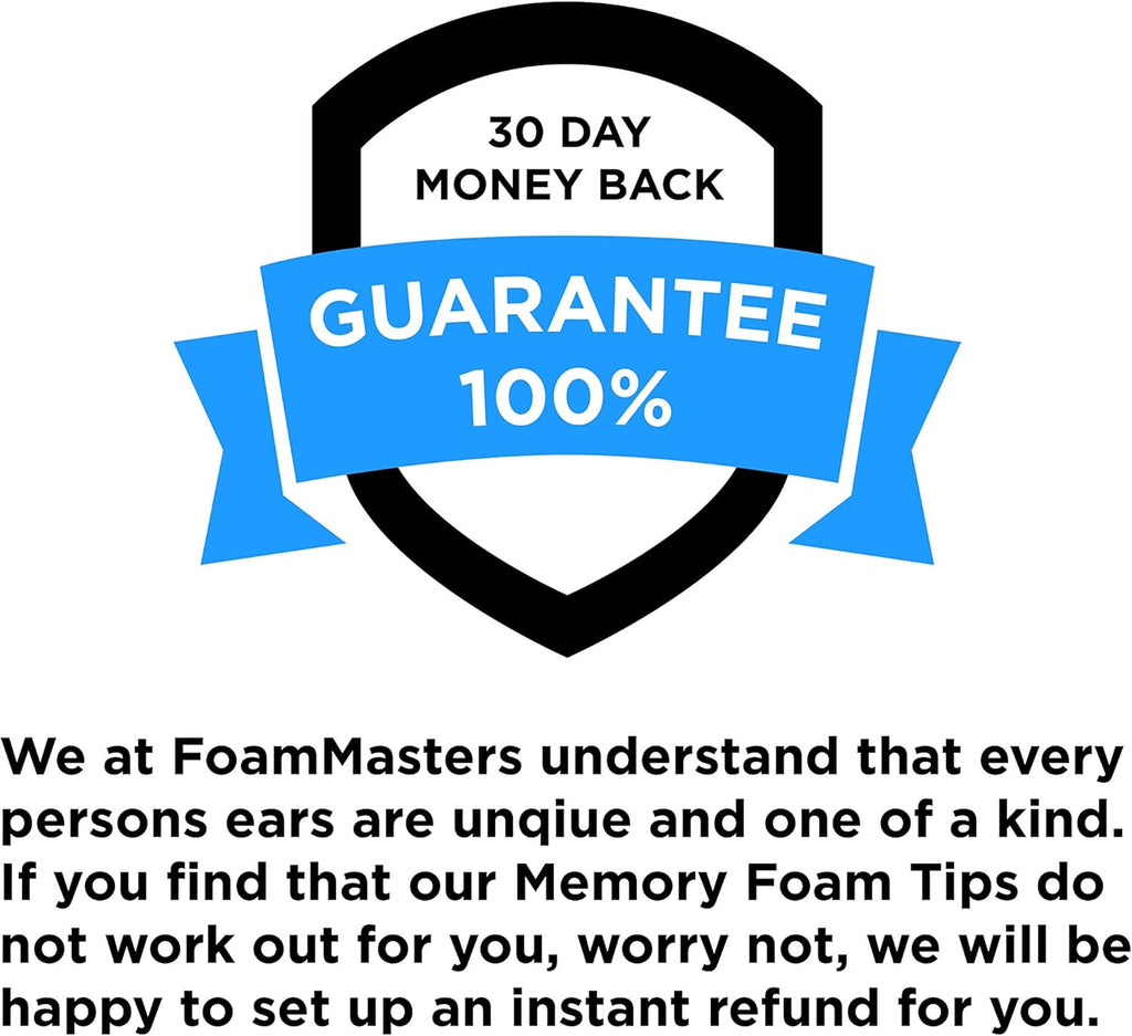 Foam Masters Memory Foam Ear Tips for AirPods Pro 1st & 2nd Gen | Comfortable | Secure | Better Noise Cancellation | Version 3.0 Replacement Buds (Large - 3 Pairs, White)
