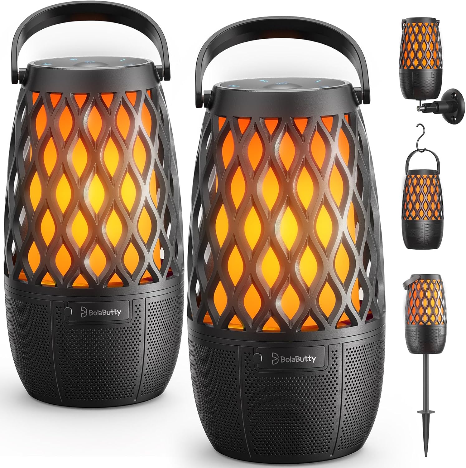 Upgraded Outdoor Speakers Gift for Men Bluetooth Speaker with lights Multi-Sync up to 100 Speakers Auto-Pairing HD Stereo Sound Cool Tech Gadgets for Him IPX5 Waterproof for Outside|Patio|Porch
