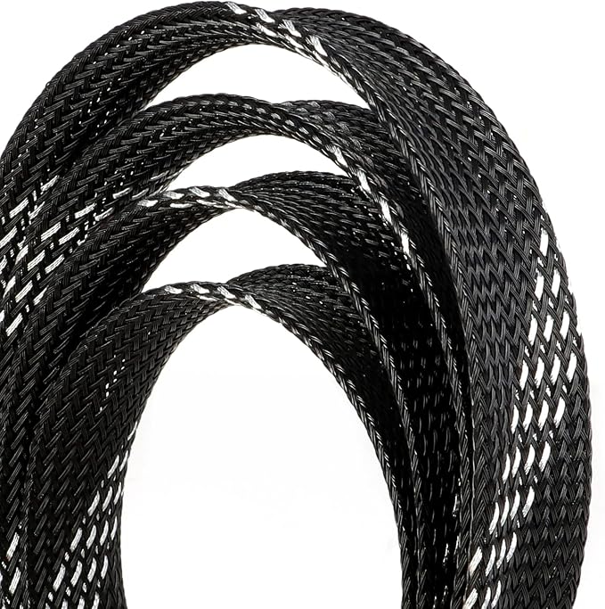 25ft PET Expandable Braided Cable Sleeve 1/6inch Pet Braided Cable Sleeve - Image 2