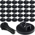 Yookeer 230 Pieces Magnetic Zip Tie Mount Multipurpose Cable Holder Magnets Magnetic Wire Management Bases with Heavy Duty Zip, Mount Nylon Cable Ties in Total (43 mm)