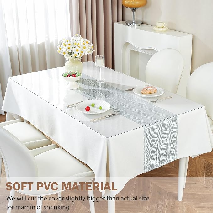 LovePads Clear Table Cover Protector 36 x 48 Inch, 1.5mm Thick Plastic Table - Image 4