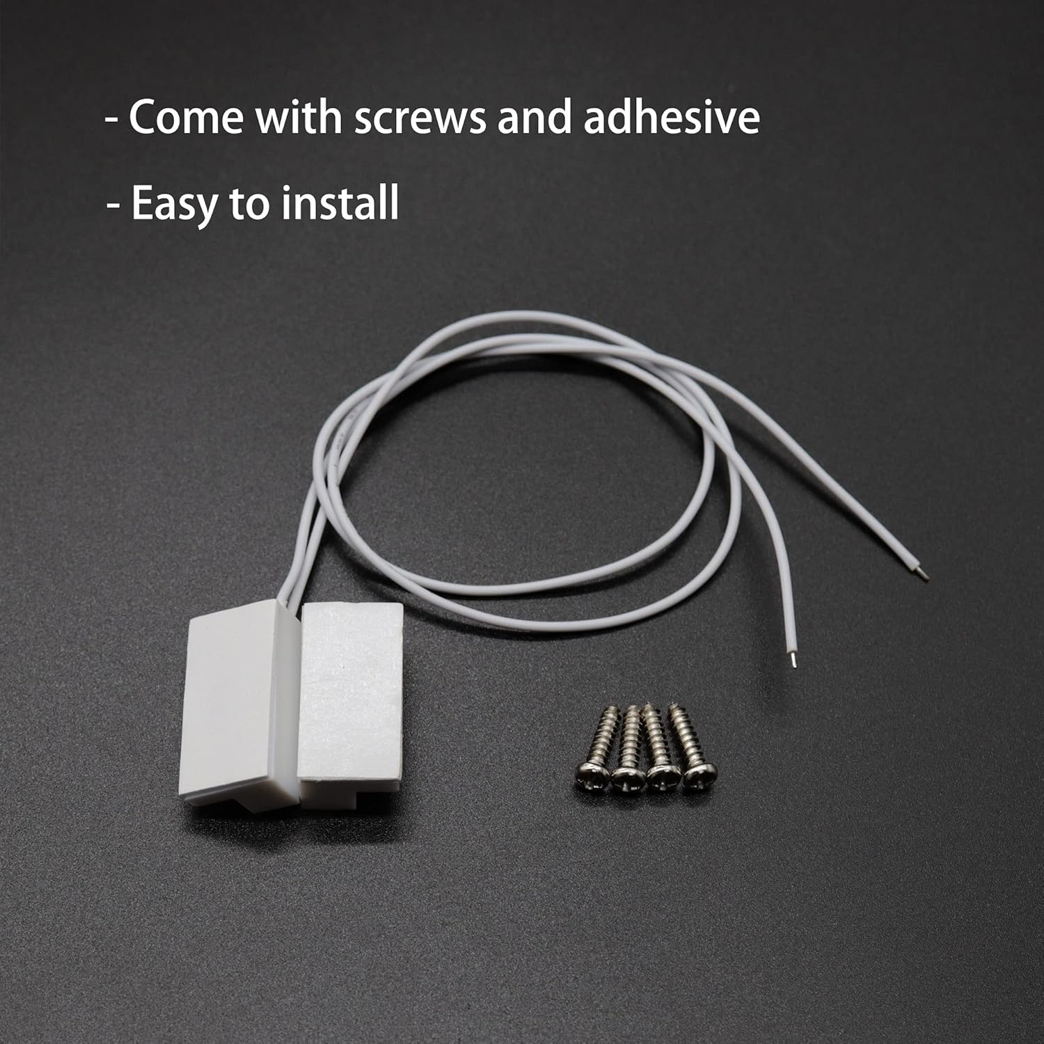 Magnetic Reed Switch NO Surface Mount Wired Door Window Contact Sensor with Adhesive Paper for Home Security and Burglar Alarm Systems MC-38 5pcs