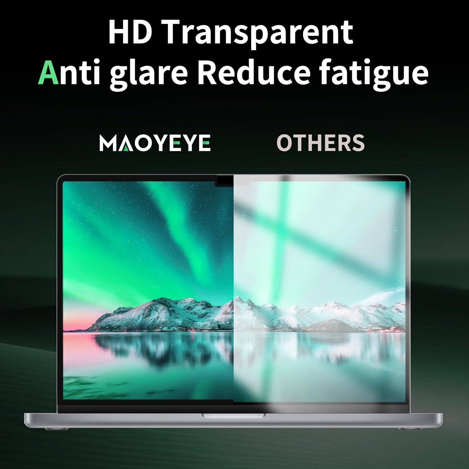 Privacy Screen for MacBook Pro 16 Inch(2024, 2023, 2022, 2021, M4-M1, Pro, Max), Anti Blue Light Glare Filter Removable Computer Protector, Bubble-Free Monitor Shield Laptop Film With Camera Cover
