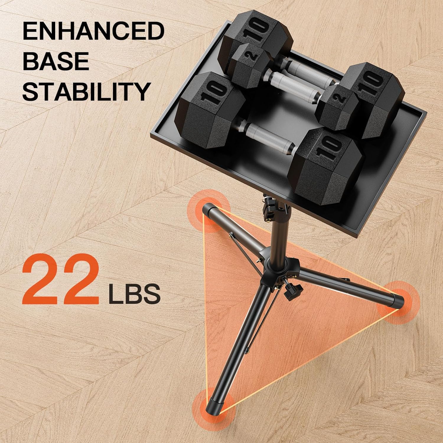 AMADA Projector Stand, Laptop Stand with Adjustable Height 22 to 36 inch, Heavy Duty Projector Mount as DJ Racks, Portable Projector Tripod Stand, Tall Floor Stand for Office, Home, Stage or Studio