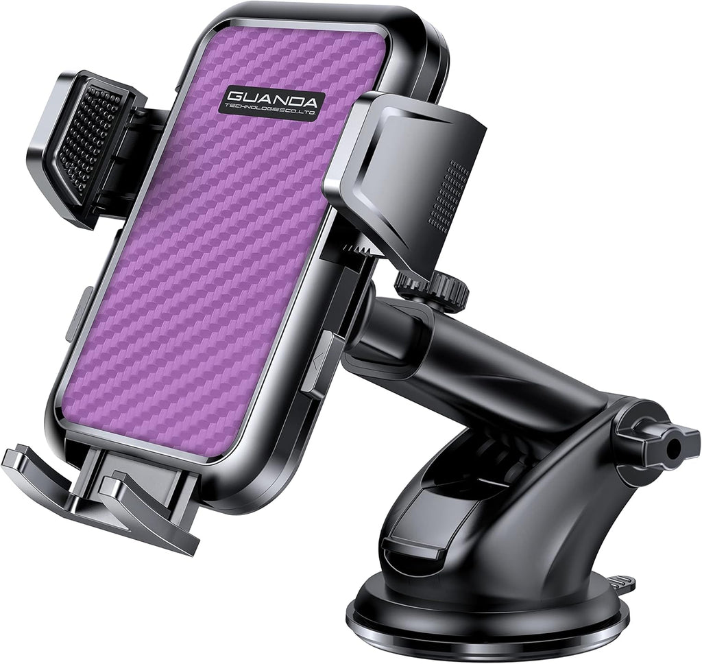 Universal Car Phone Holder for Dashboard Windshield, Hands Free Phone Mount for Car, Automobile Cradles Desk Phone Holder Stand with Suction Cup for iPhone, Samsung, LG and All Android Smart Phones