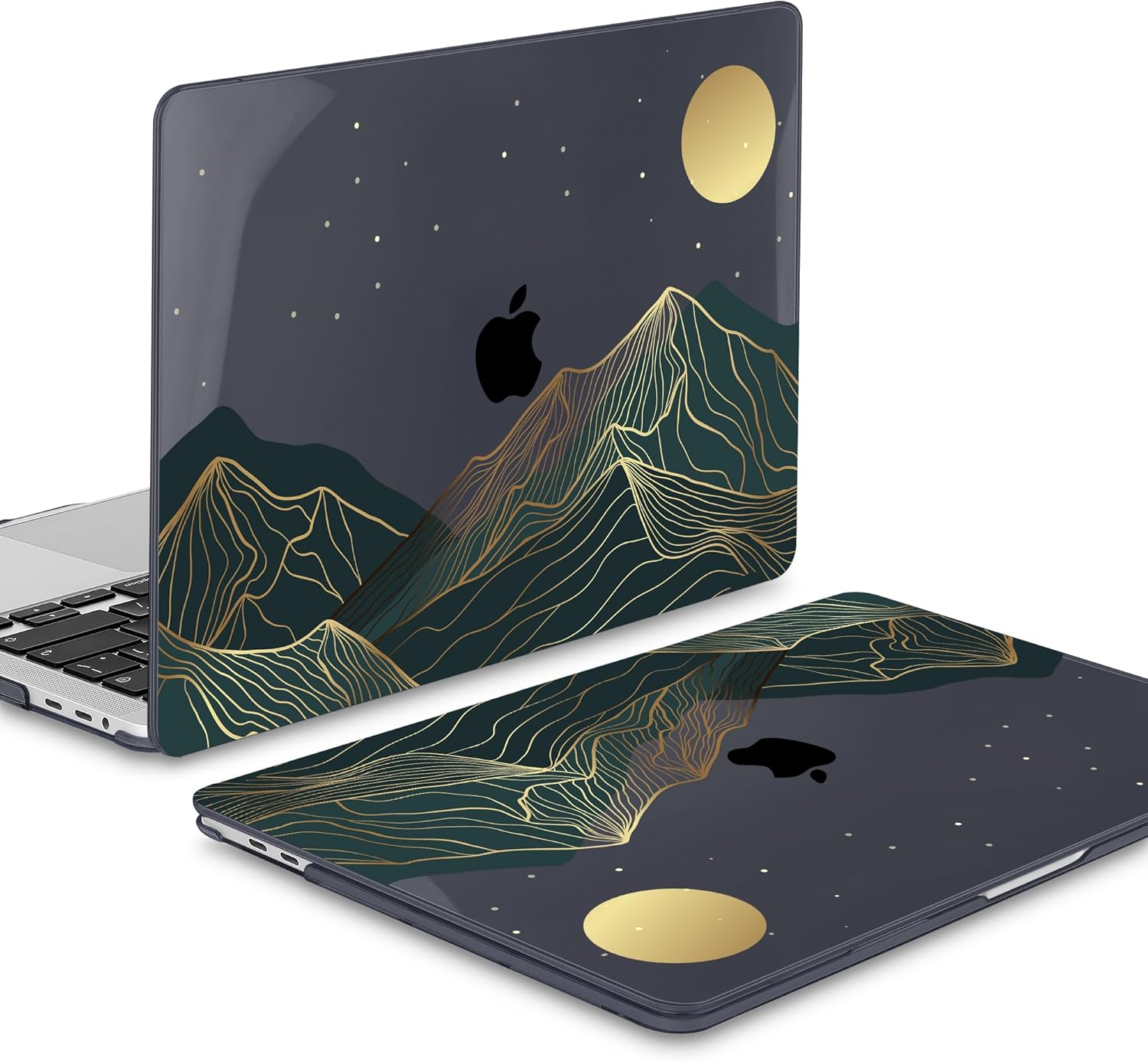 Mektron Case for MacBook Pro 16 Inch A2141 Cover 2019 Release 16" with Liquid Retina Display/Touch ID, Plastic Hard Shell with Keyboard Skin & Screen Protector & Dust Plug, Abstract Mountain C112