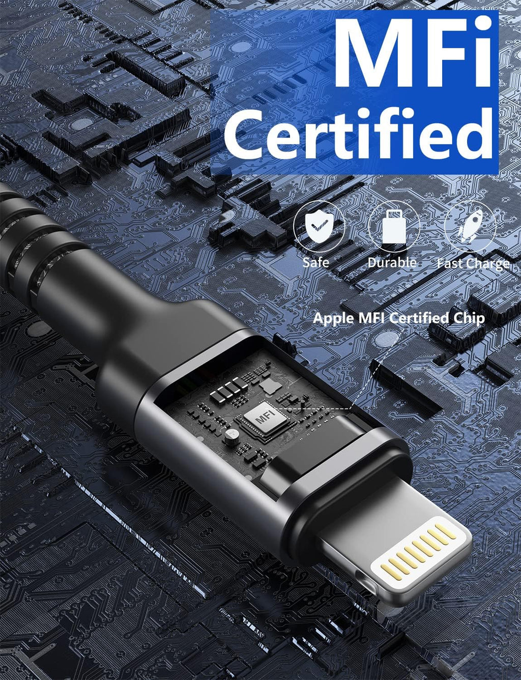Lightning Cable 3ft 2Pack, [Apple MFi Certified] iPhone Charger Cable Nylon Braided Charging Cord Compatible with iPhone 14/13 / 12/11 / Pro Max/X/Xs Max/Xr /8 Plus/ 7 Plus/ 6S Plus / 6 Plus/iPad