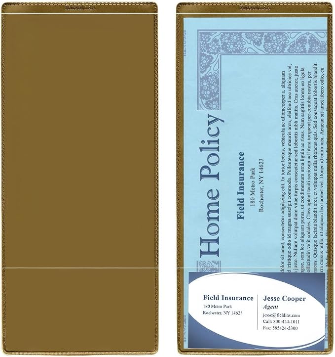 toreSMART - Gold Plastic Policy Holders - 10 Pack - INS30-GOLD-10 by StoreSMART