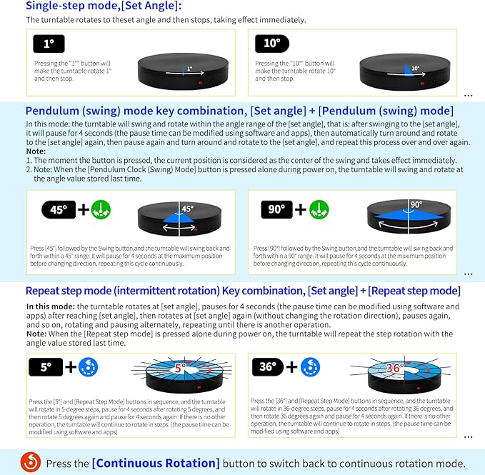 19.7In Large Programmable Motorized Electric Turntable Command-Controlled - Image 4