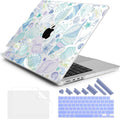 DONGKE for M4 MacBook Pro 16 Inch Case 2024 2023 2021 A3403 A3186 M3 A2991 M2 A2780 M1 A2485 Pro/Max Chip, Plastic Hard Shell Case & Keyboard Cover for Mac Pro 16 with Touch ID, Sea Shells
