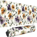 Watercolor Floral Large Mouse Pad,Gaming Keyboard Desk Pad,Extended Mouse Mat Non-Slip Rubber Base with Stitched Edges for Office Game Home XL 31.5"x11.8"