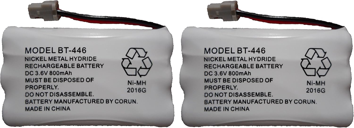 BT446 BT-446 BBTY0503001 BT-1004 BT-1005 GE-TL26402 BT-504 CPH-488B Rechargeable Cordless Telephone Battery DC 3.6V 800mAh Manufactured by Corun for Uniden
