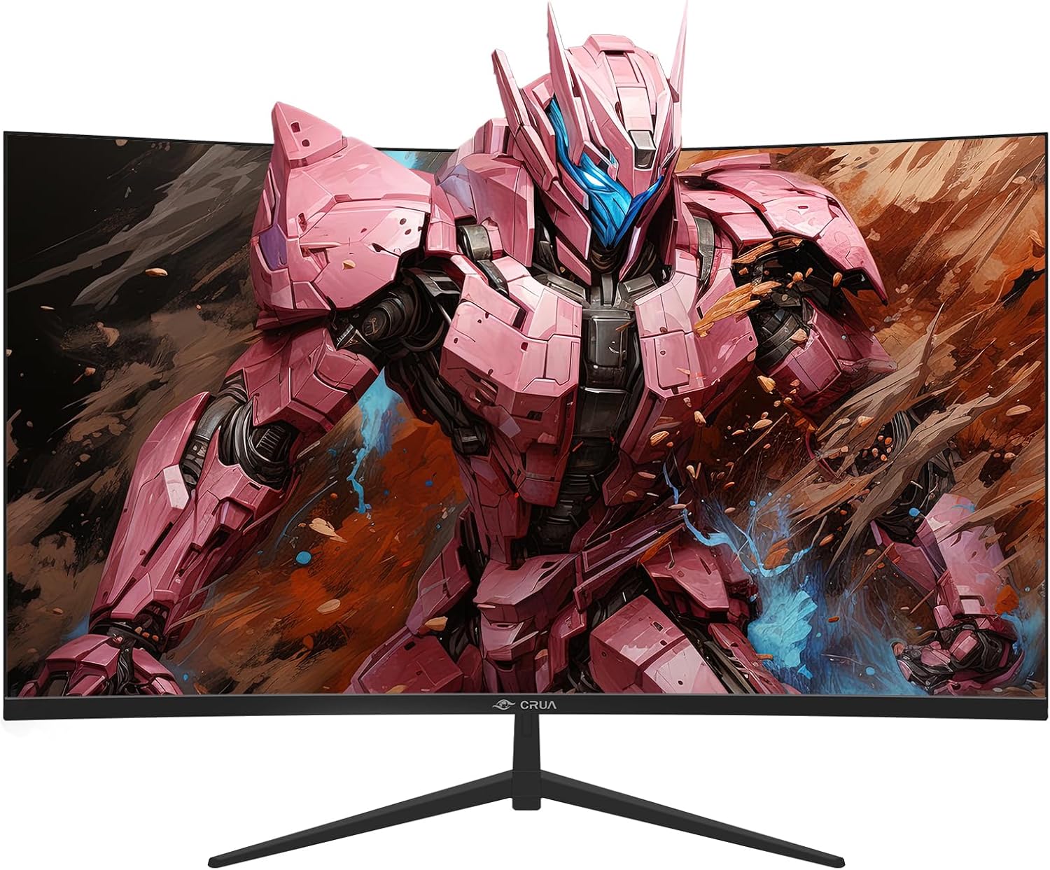 CRUA 32Inch Curved Gaming Monitor, FHD(1920 * 1080P) VA Screen 165Hz/200Hz, 1800R VA Screen, 120% sRGB, Computer Monitor That Support AMD Freesync, HDMI, DP, Wall Mountable Installs-Black