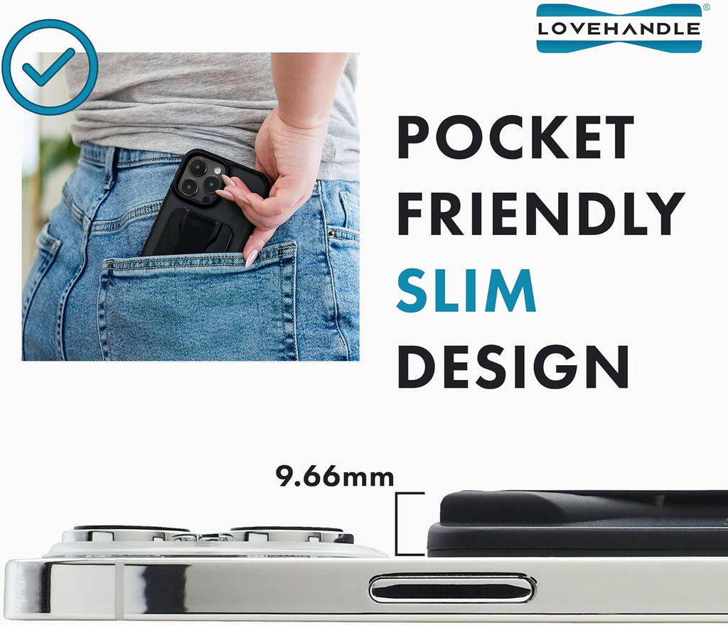 LoveHandle PRO MagSafe Compatible Magnetic Phone Grip w/Kickstand - Mount, Strap and Stand for Smartphone and Tablet - MagSafe Ring Included - Fits All Devices - Nurse Life