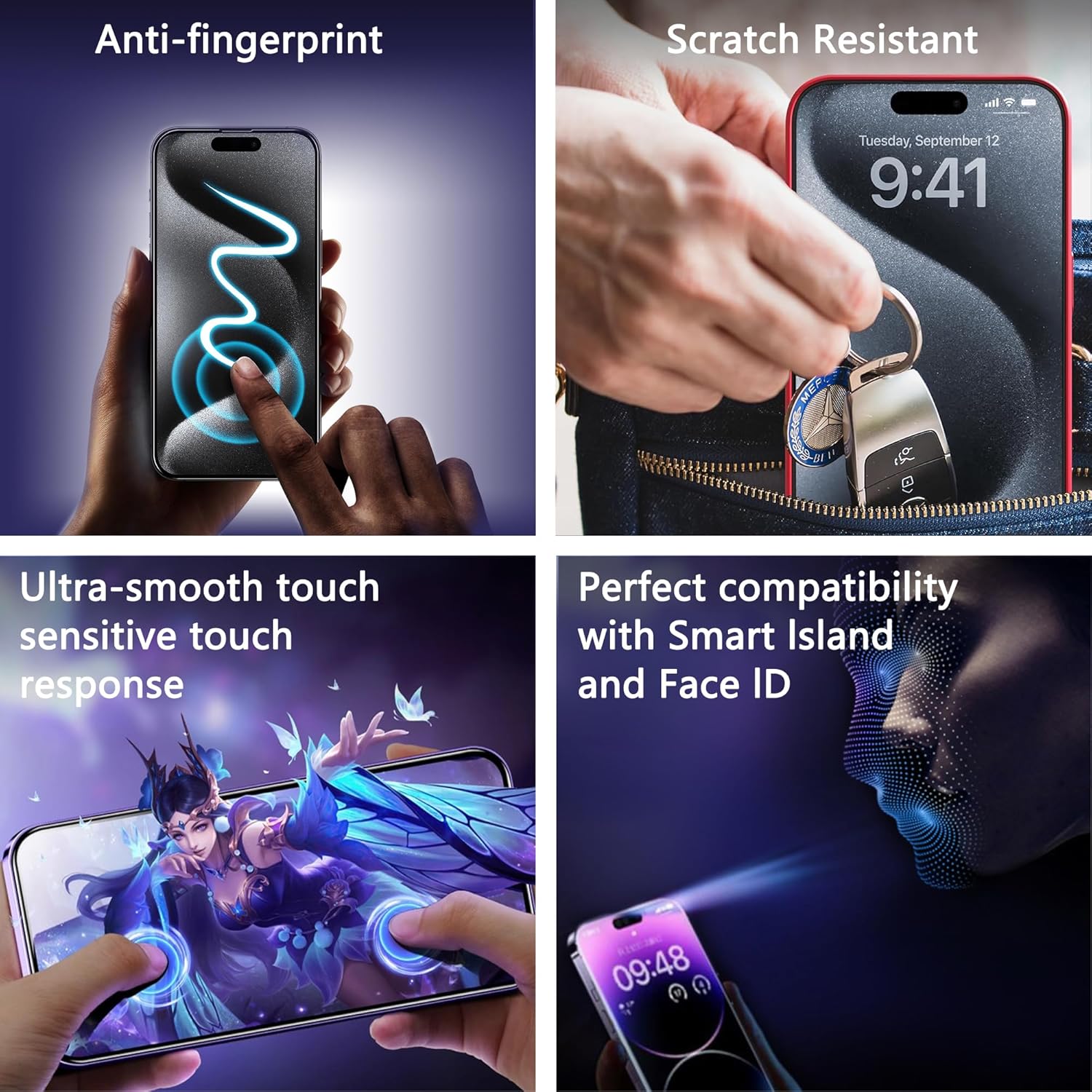 (2-Pack Anti-Spy Privacy Screen Protector for iPhone 11/XR(6.1-Inch),9H Tempered Glass,Full Coverage,Anti-Fingerprint,Auto Dust Removal,Bubble-Free,Easy Installation