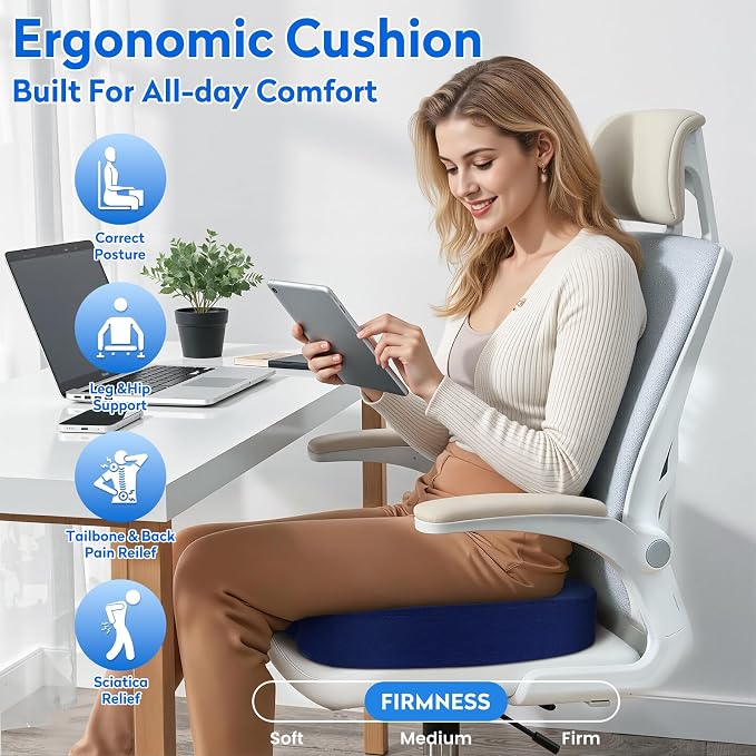 CushZone Seat Cushion, Office Chair Cushions, Car Seat Cushion, Non-Slip - Image 7