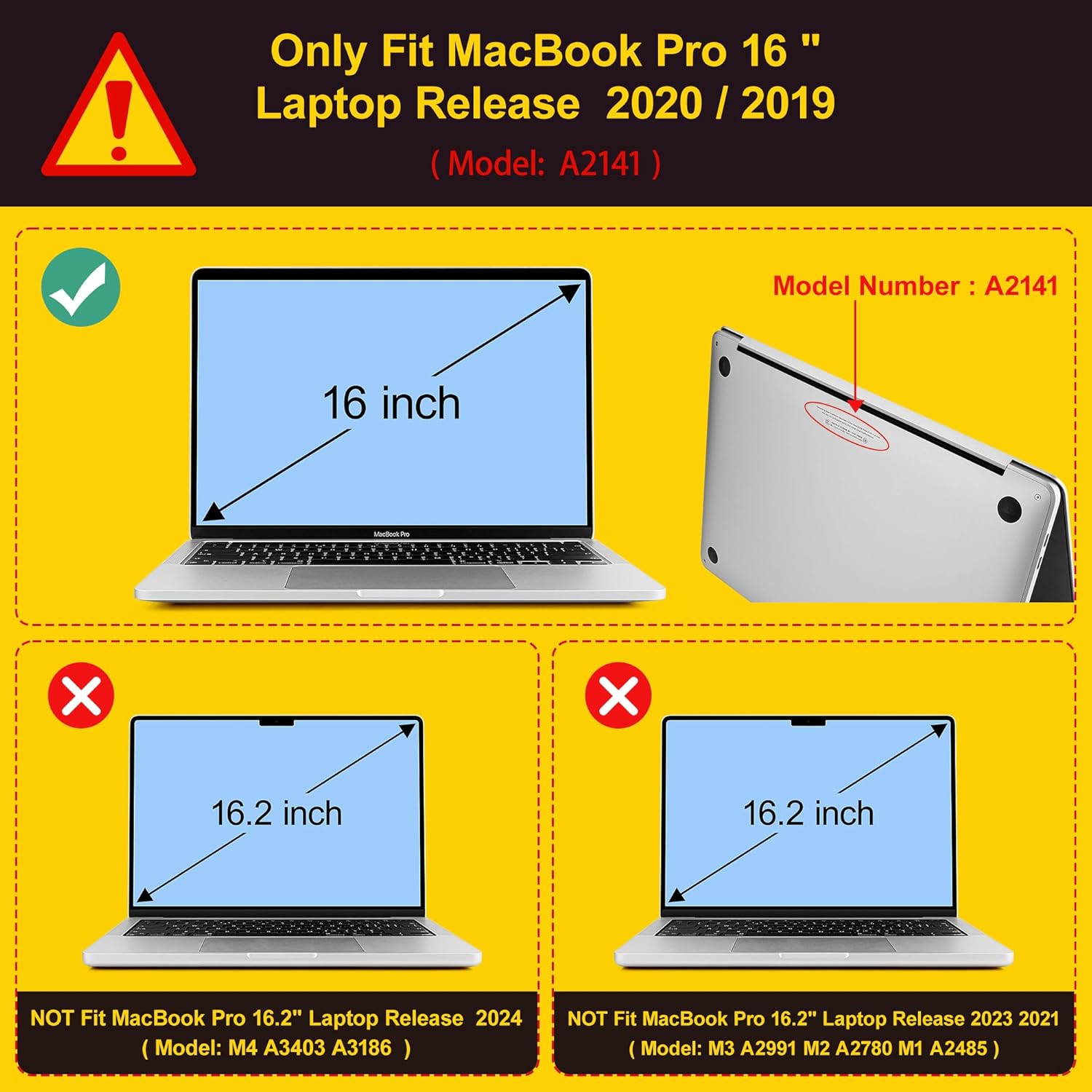 Mektron Customizable Name Case for MacBook Pro 16 Inch A2141 Cover 2019 Release 16" with Liquid Retina Display/Touch ID, DIY Plastic Hard Shell with Keyboard Skin & Screen Protector