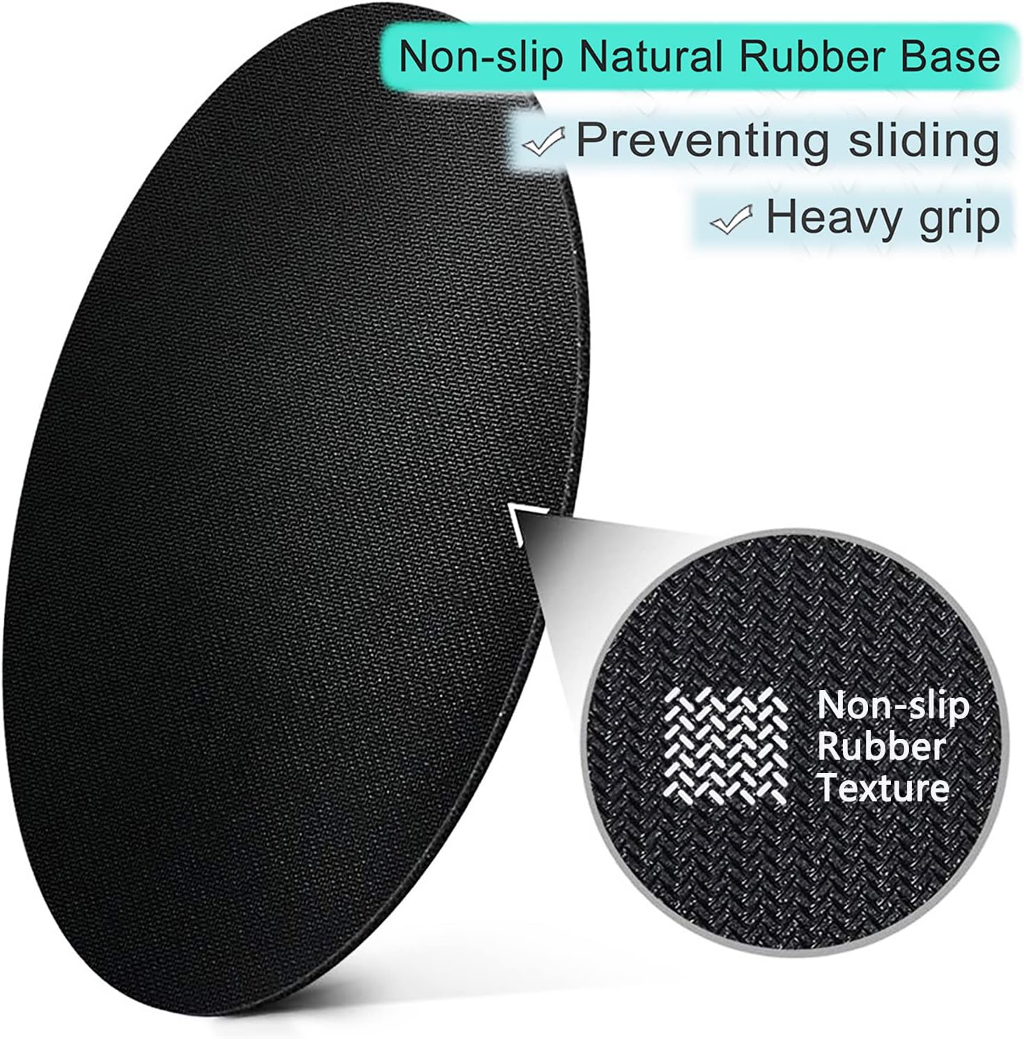 ITNRSIIET Round Mouse Pad with Stitched Edge Premium-Textured Waterproof Non-Slip Rubber Base Desktop Protection Mat Diameter 8.7 inches, Succulents