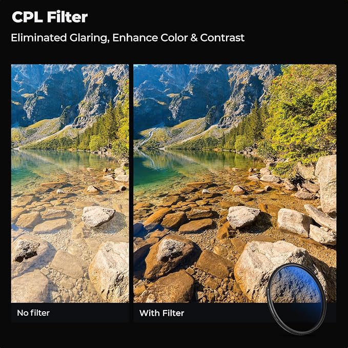 K&F Concept 77mm UV/CPL/ND2-400 Lens Filters Kit-18 Multi-Layer Coatings - Image 4