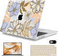 Mektron Case for MacBook Pro 16" M4 A3403 A3186 M3 A2991 M2 A2780 M1 A2485 (2021/2023/2024) Pro/Max with Touch ID, Hard Shell Plastic Laptop Cover Keyboard Cover Screen Protector, Abstract Floral
