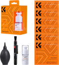 K&F CONCEPT 9-in-1 Camera Lens Cleaning Kit for DSLR Camera Lens Filter Cell Phones with Air Blowing, Vacuum Cleaning Cloth*6, 15ml Cleaning Cloths Liquid, Lens Cleaning Pen