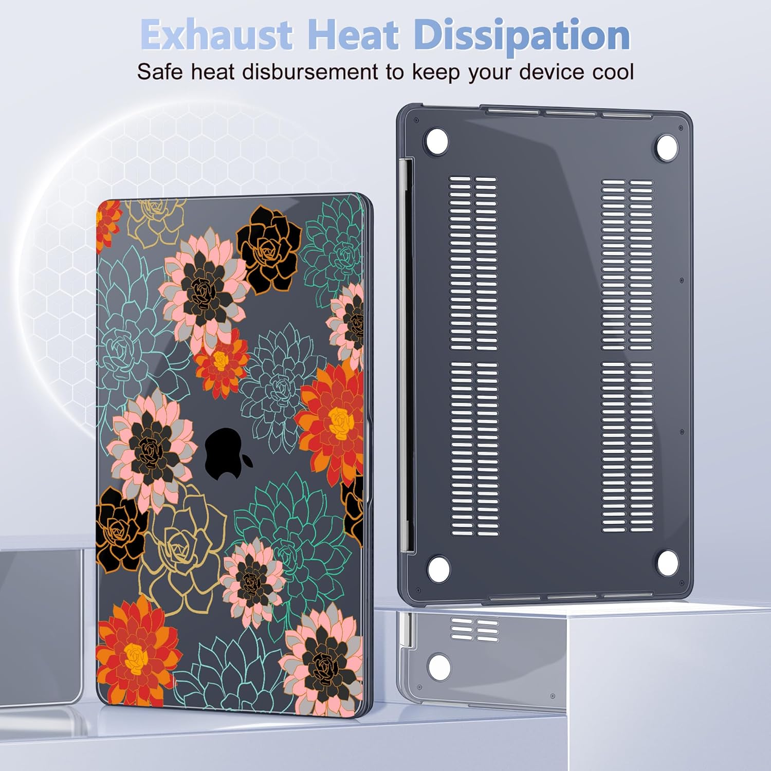 May Chen Case for MacBook Pro 13 inch M2 2023,2022,2021,2020 A2338 M1 A2251 A2289, Plastic Hard Shell Case for MacBook Pro 13" with Touch Bar Fits Touch ID, Flower