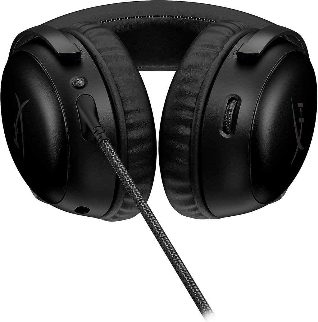 HyperX Cloud III – Wired Gaming Headset, PC, PS5, Xbox Series X|S, Angled 53mm Drivers, DTS Spatial Audio, Memory Foam, Durable Frame, Ultra-Clear 10mm Mic, USB-C, USB-A, 3.5mm – Black