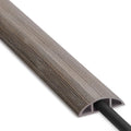 Floor Cord Cover 4ft, Cord Hider Floor Gray Wood, Cable Management Prevent Trips, Cable Cover Wire Covers for Electric Power Cords, Wire Protector Cavity W0.47in x H0.28in Grey