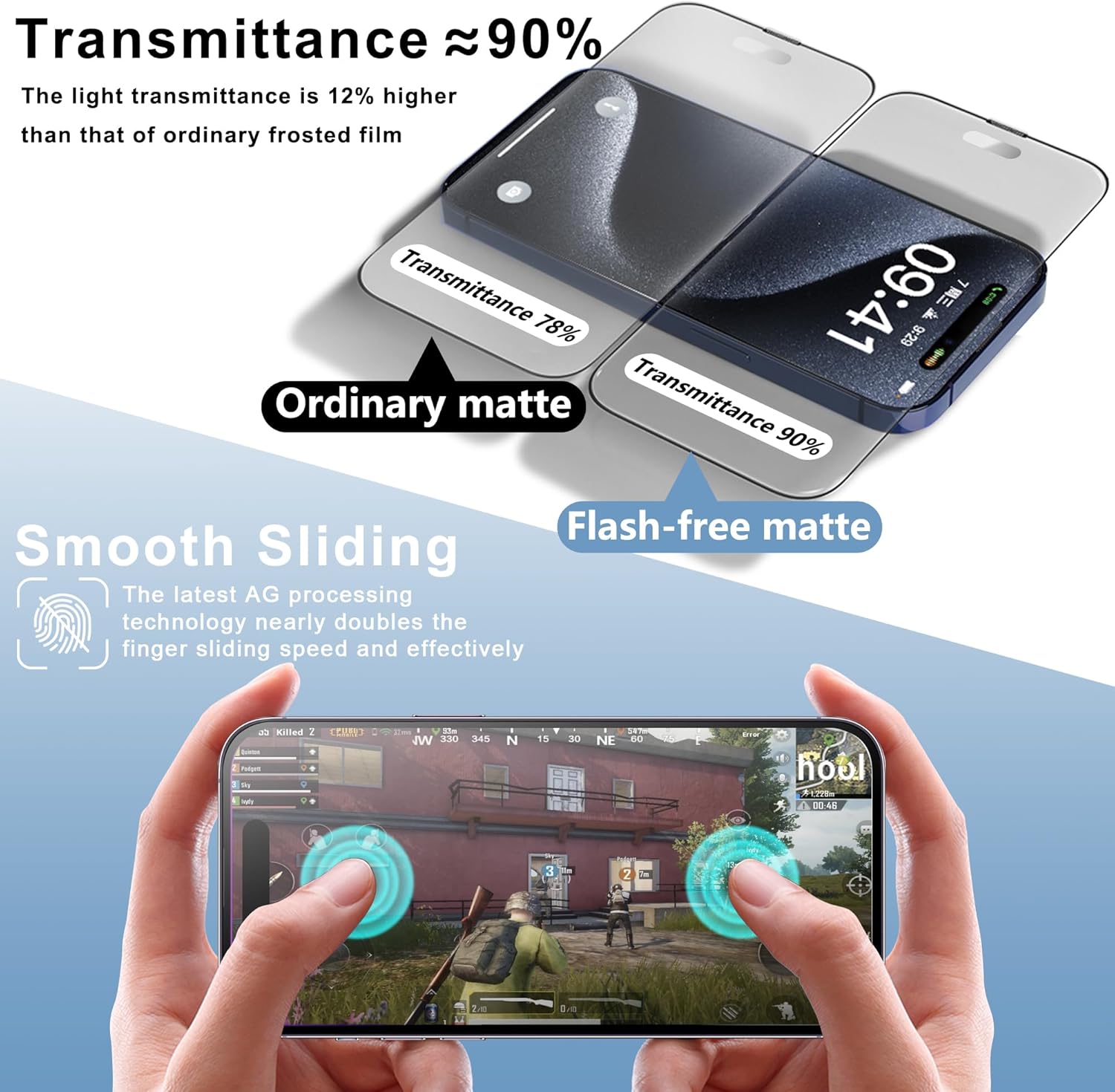 2 Pack Matte Screen Protector for iPhone 11 and iPhon XR 6.1-Inch Auto Dust Removal, No Bubbles, Tempered Glass Film, Easy Installation