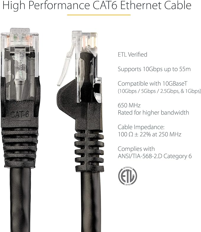 StarTech 5ft CAT6 Ethernet Cable - Image 2