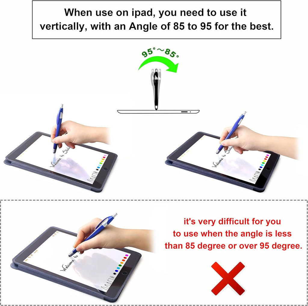 Skoloo Electronic Screen Touch Stylus,14 Pack 2 in 1 Slim Long Click Ink Stylus Ballpoint Pen For Universal Android Touch Screen Tablet Smartphone, Google Nexus, Samsung Galaxy, HTC, Multi-colored