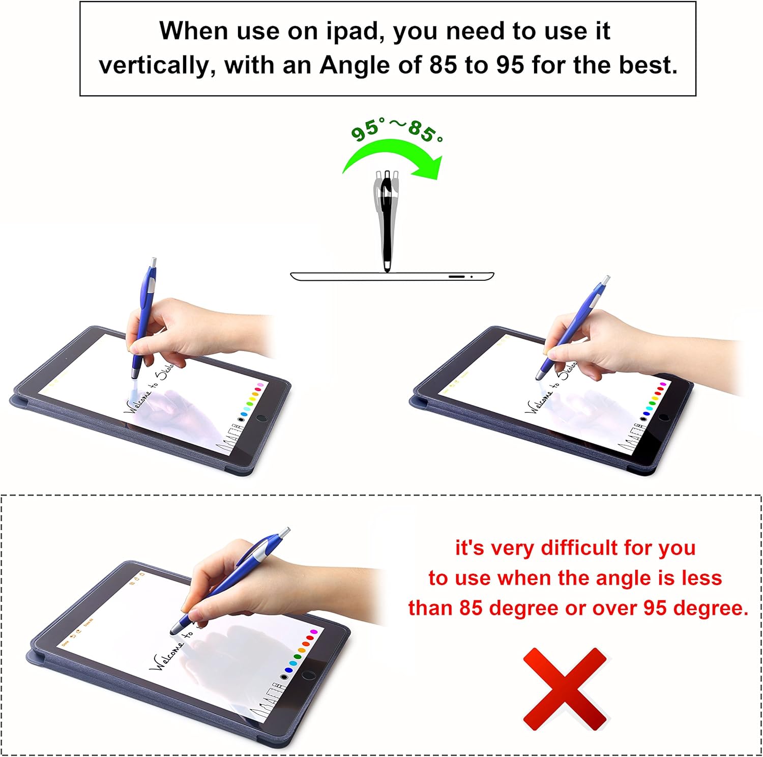 Skoloo Electronic Screen Touch Stylus,14 Pack 2 in 1 Slim Long Click Ink Stylus Ballpoint Pen For Universal Android Touch Screen Tablet Smartphone, Google Nexus, Samsung Galaxy, HTC, Multi-colored
