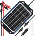 SUNER POWER Waterproof 12W 12V Solar Battery Charger & Maintainer Pro, Built-in UltraSmart MPPT Charge Controller, 12 Volt Solar Panel Trickle Charging Kits for Car Automotive Boat Marine RV Trailer