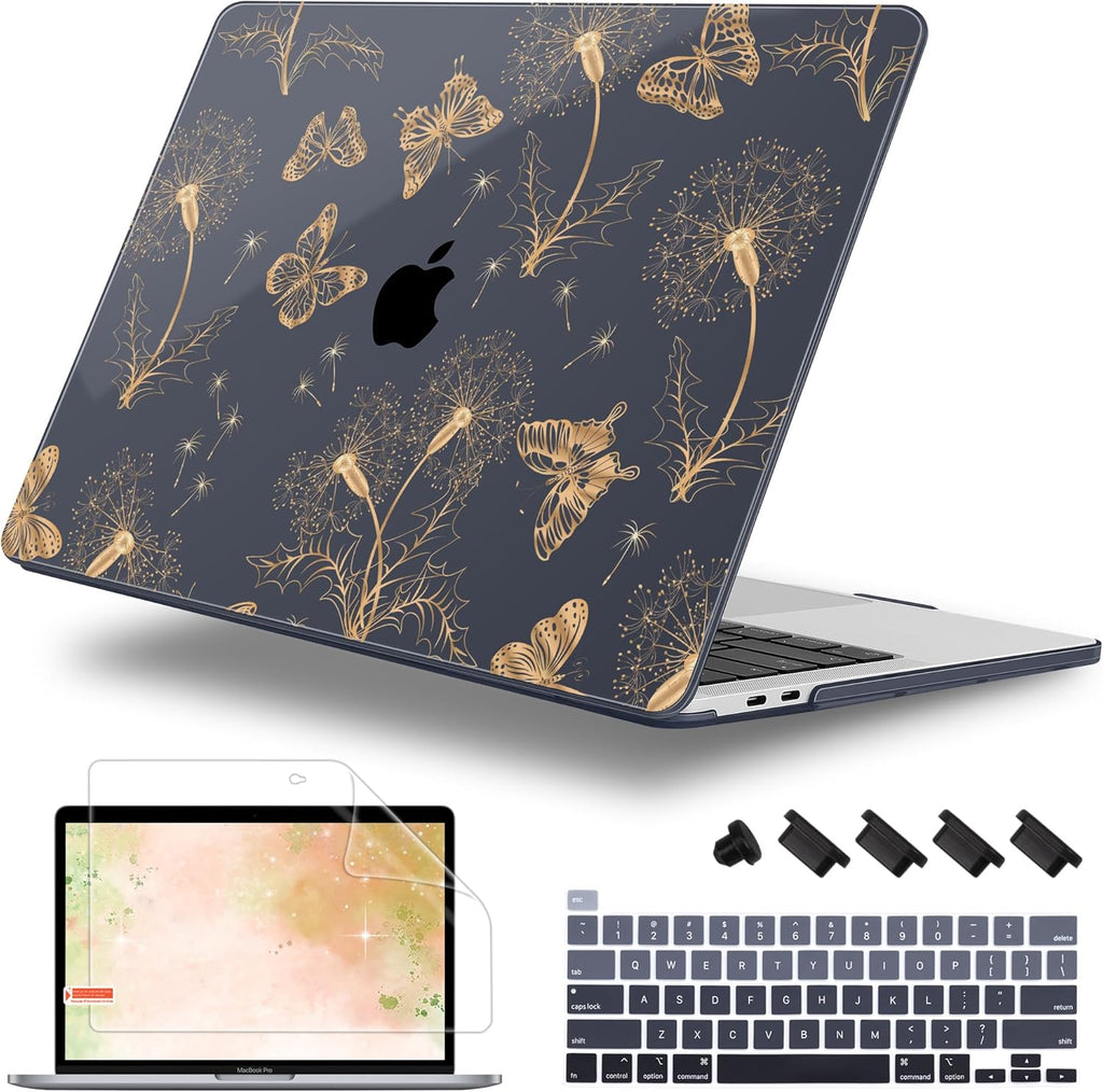 for MacBook Pro 16 inch Case 2019 2020 Release Model A2141, Plastic Hard Shell Cover with Keyboard Cover for MacBook Pro 16 inch with Touch Bar & Touch ID - Butterflies