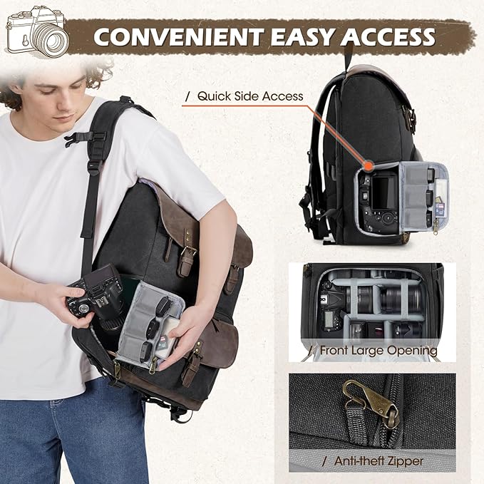 RAINSMORE Camera Bag Professional - Image 4