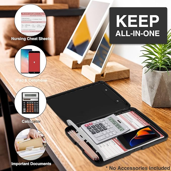 Sooez Clipboards with Storage, High Capacity Clip Boards 8.5x11 with Storage - Image 4