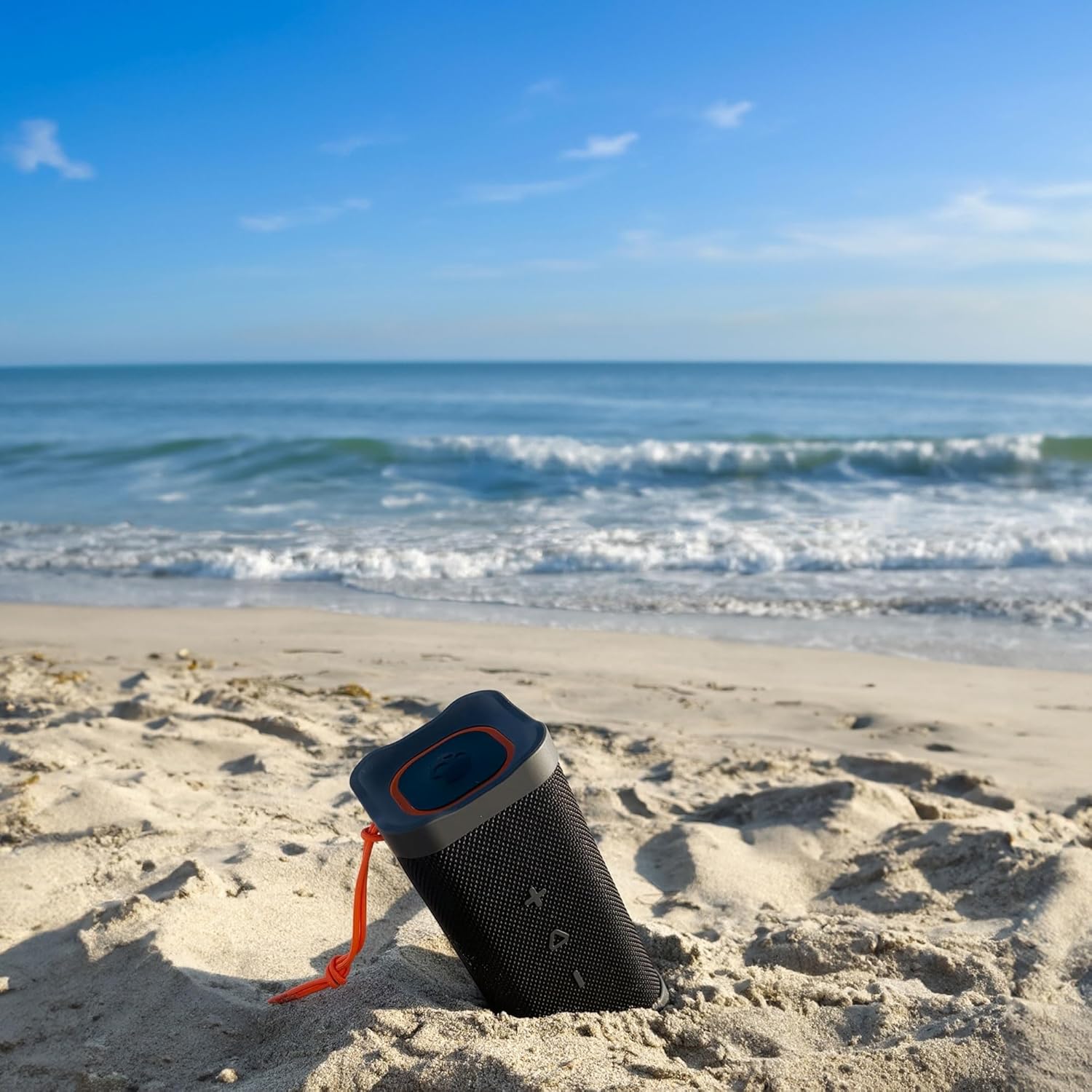 Skullcandy Terrain XL Wireless Bluetooth Speaker - IPX7 Waterproof Portable Speaker, 18 Hour Battery, Nylon Wrist Wrap, True Wireless Stereo (Green)