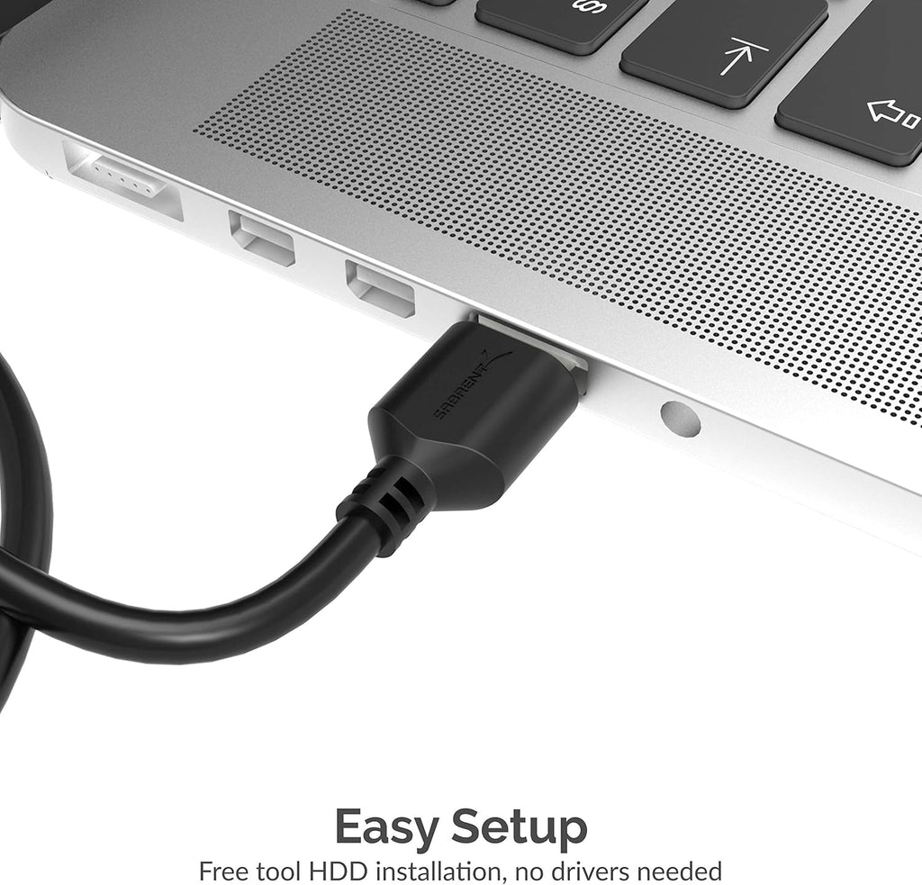 SABRENT SATA to USB Cable - USB 3.0 to 2.5” SATA I/II/III Hard Drive Adapter - External Converter for SSD/HDD Data Transfer (EC-SSHD)