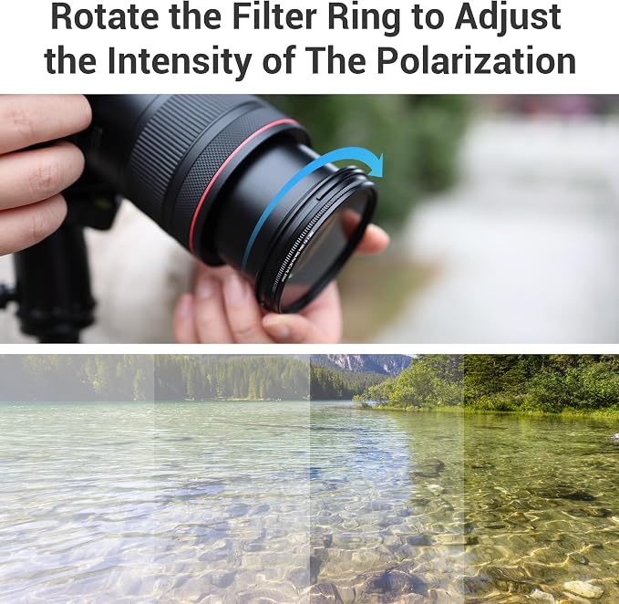 JJC 77mm Circular Polarizer Polarizing CPL Filter - Image 5