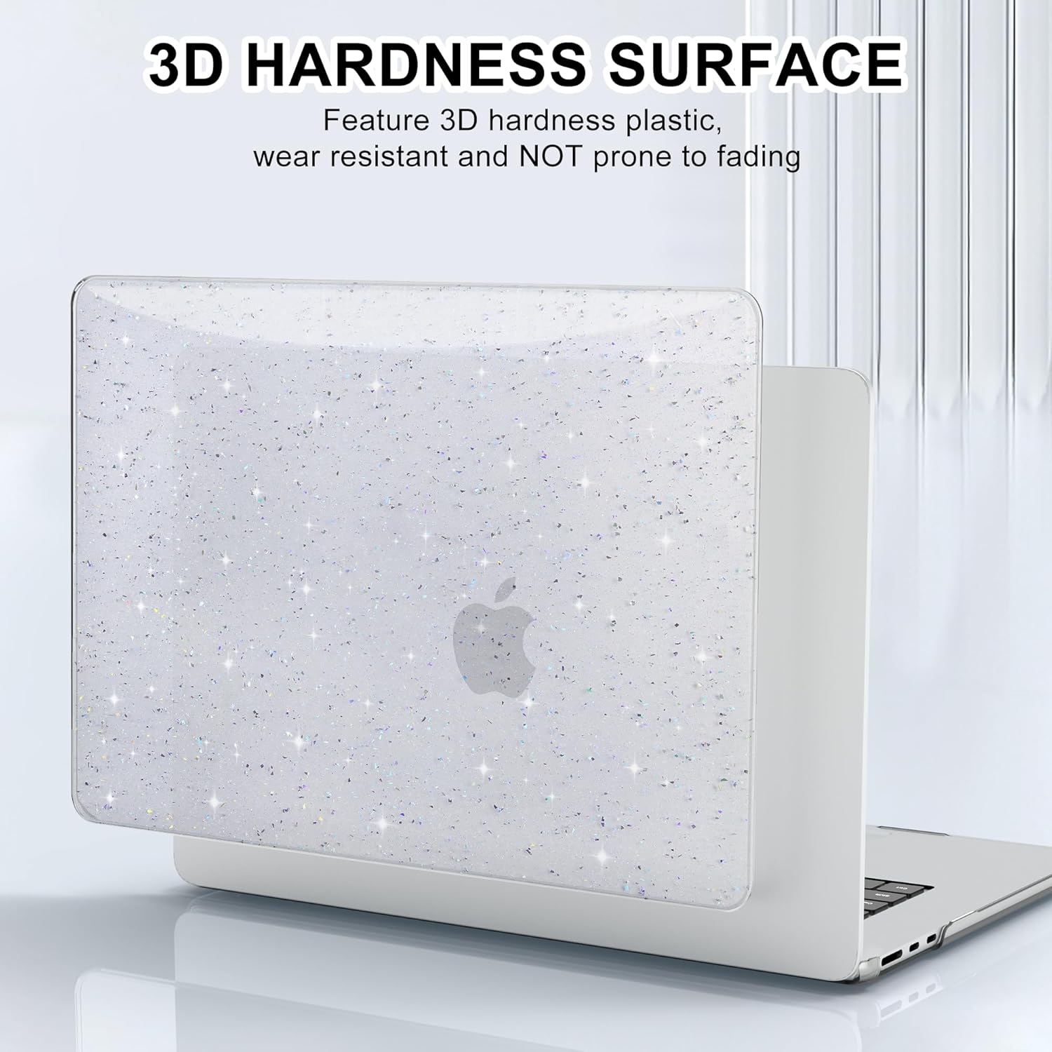 B BELK Compatible with MacBook Air 13 inch Case 2025 2024 2023 2022 M4 M3 M2 A3240 A3113 A2681, Plastic Hard Shell+Keyboard Cover+Screen Protector for MacBook Air 13.6 inch Case, Shiny Colorful Clear
