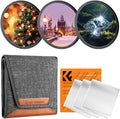 K&F CONCEPT 72mm Star Filters Kit (3pcs) 4 Points 6 Points 8 Points Cross Screen Starburst Filters Set -18 Layer Coating Ultra Slim Optical Glass Camera Lens Filter with 3 Cleaning Cloth