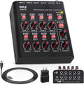 Pyle 8-Channel Wireless BT Streaming Mini Line Mixer with USB Audio Interface - 8 Mono/Stereo Switching Inputs | Ultra-low Noise Design with High Headroom | Built-in USB Sound Card - PMAX8