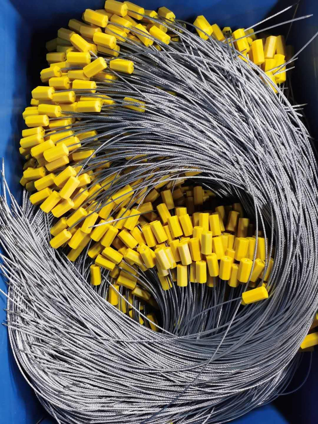 20" Cable Seals Tamper Proof Security Tags Steel Wire Seal Numbered Garden Marking Label Lock Strip Self-Locking Seal Length 50 CM (Pack of 100pcs)