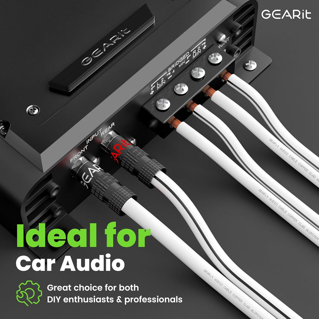 14AWG Speaker Wire, GearIT Pro Series 14 AWG Gauge Speaker Wire Cable (100 Feet / 30.48 Meters) Great Use for Home Theater Speakers and Car Speakers White