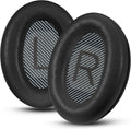 Headphones Replacement Ear Pads, Sheepskin Ear Cushions for Bose AE2/QuietComfort 15/QC25 Improved Durability, Ear Pads Cushions with High-Density Foam, Thickness and Sound Isolation - Black