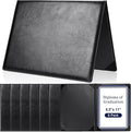 Tenare 6 Pcs Black Leather Certificate Holder 8.5 x 11" PU Phd Bachelor Master by Tenare