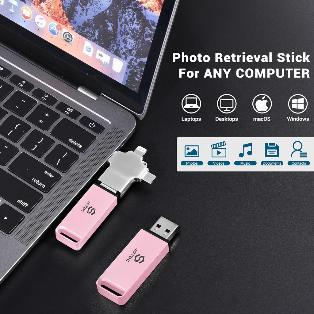 Auto-Backup-Photo-Stick 256GB | Fully Automatic Photo Video Saver for All Devices | Smart Duplicate Detection & Auto Sorting | Secure Photo & Video Memory-Stick-Flash-Drive Picture-Backup-Flash-Drive