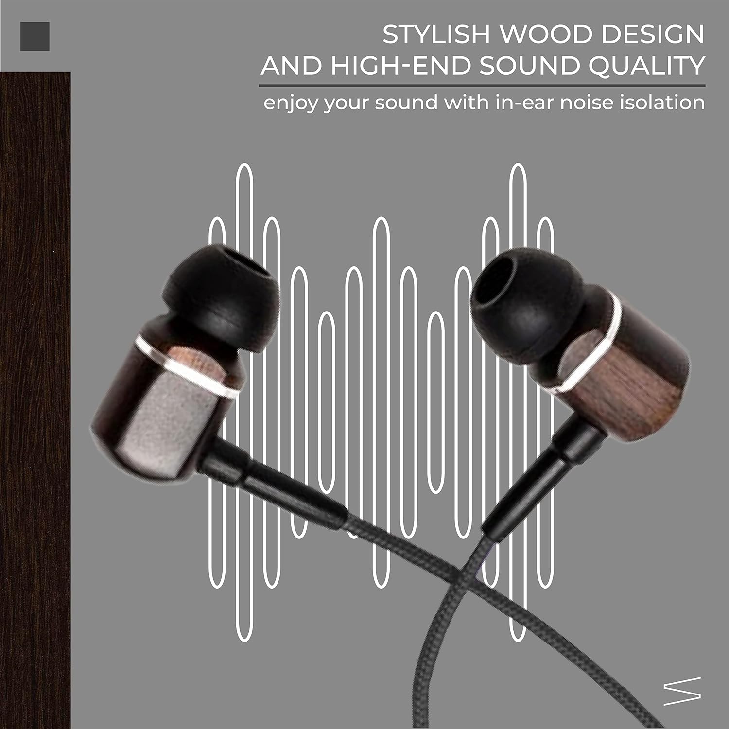 Symphonized Wired Earbuds with Microphone – 90% Noise Cancelling Ear Buds with Mic, in Ear Headphones Wire for Computer & Phone, Earphones 3.5 mm Jack
